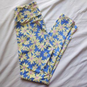 LulaRoe Buttery Spring Floral Print Leggings OS
